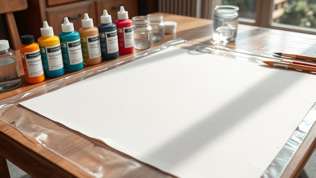 set up workspace for marbling