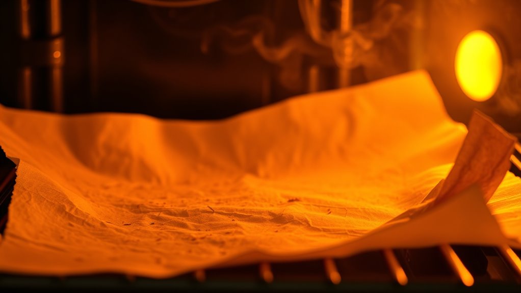 signs of parchment paper burning