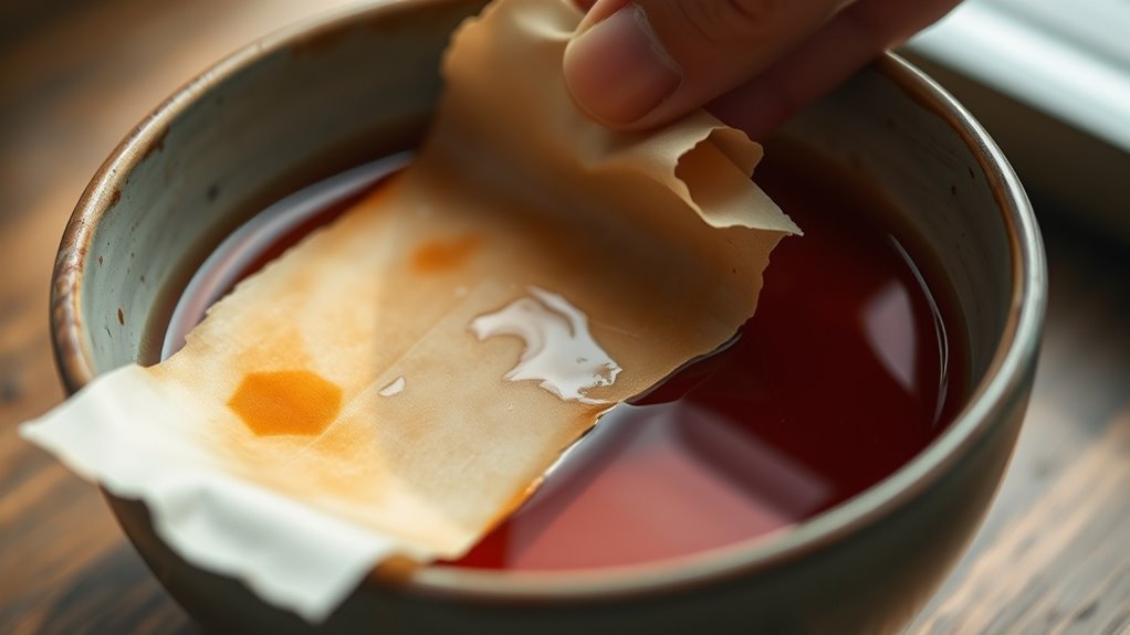 stain paper with coffee