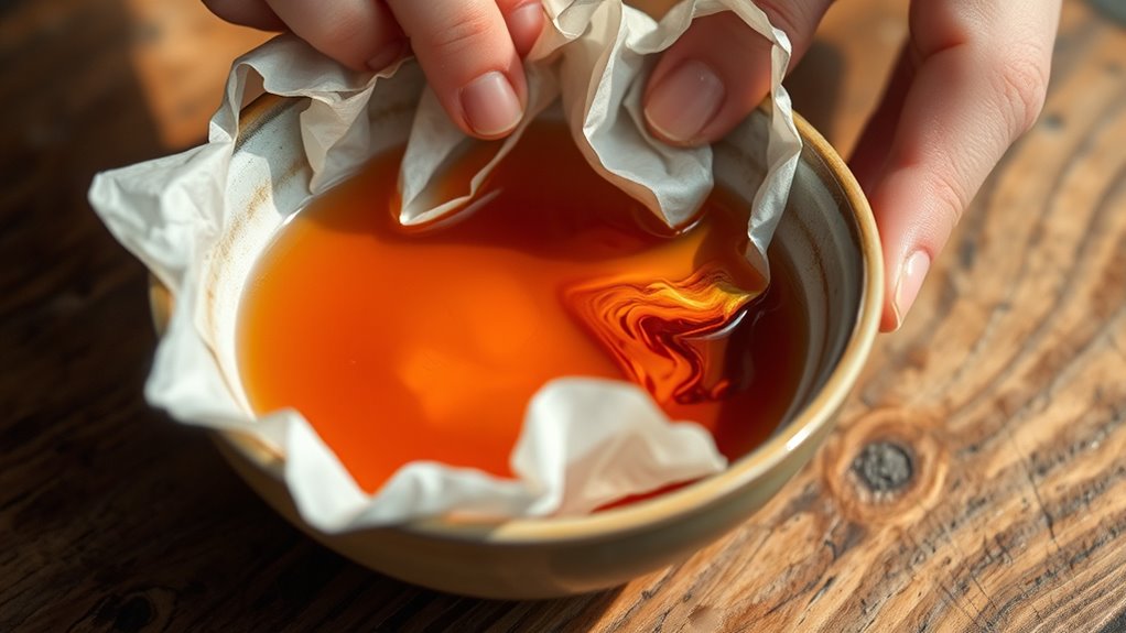 stain paper with tea