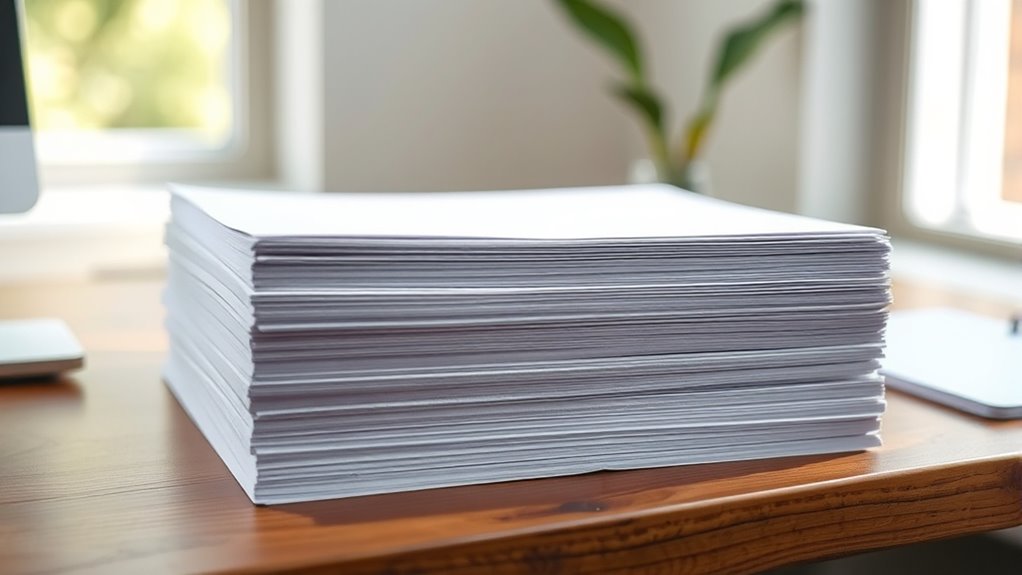 standard 500 sheet paper ream