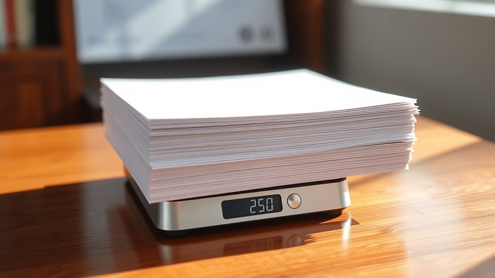 standard 500 sheet paper weight