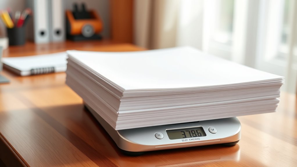 standard paper weight measurement