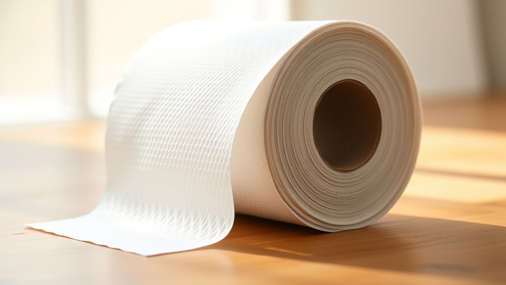 standard width of toilet paper