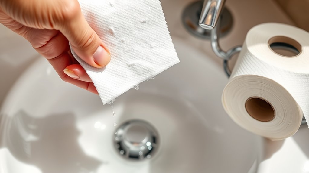 toilet paper dissolves easily