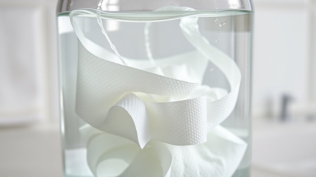 toilet paper dissolves quickly