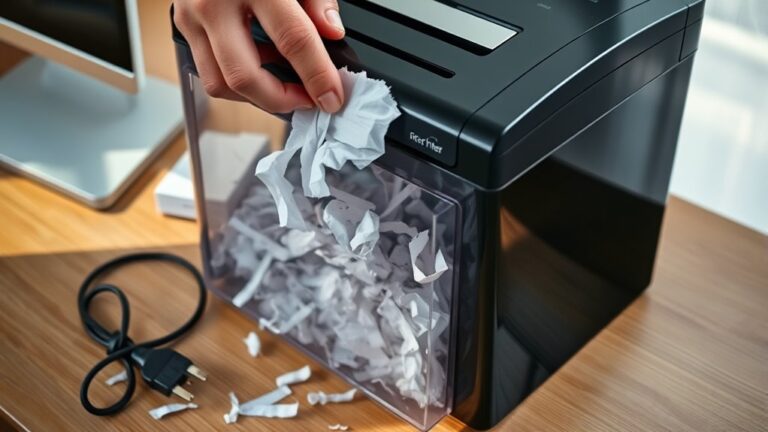 unjam shredder with tools