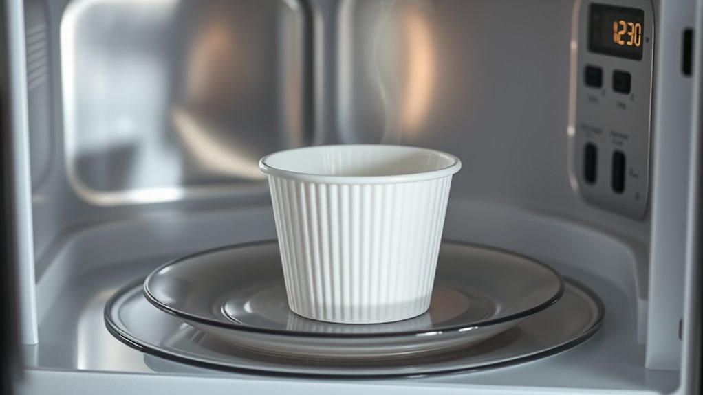 use microwave safe dampened cup