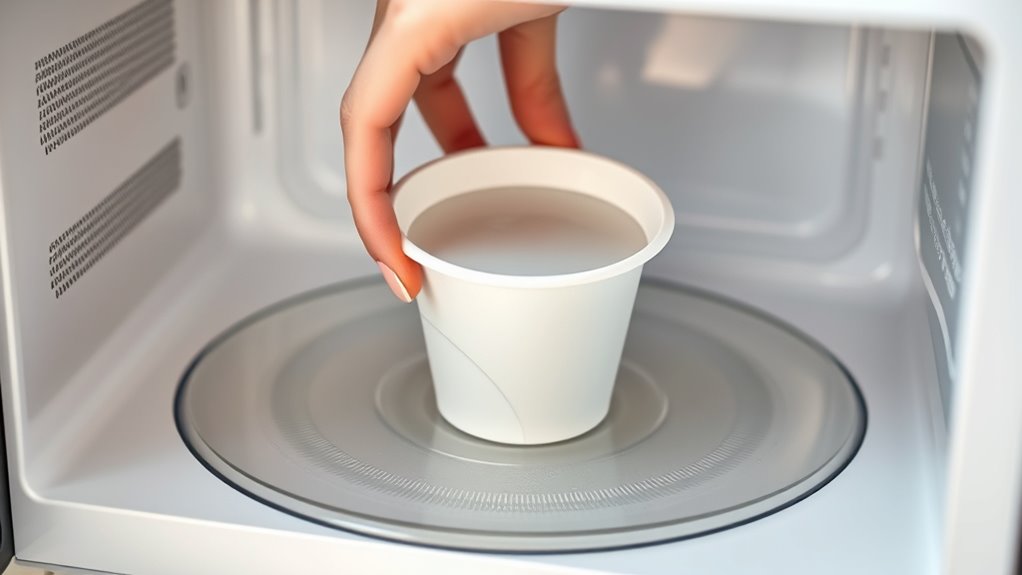 use microwave safe paper cups