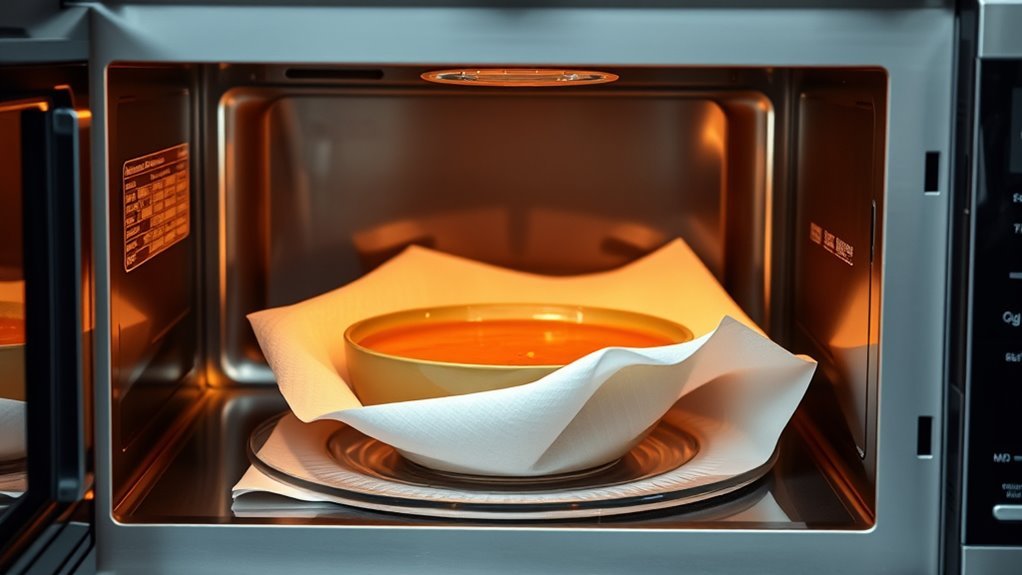 use microwave safe plain paper