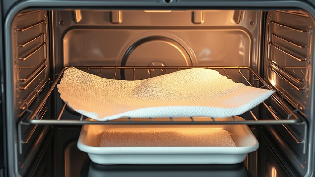 use oven safe paper towels