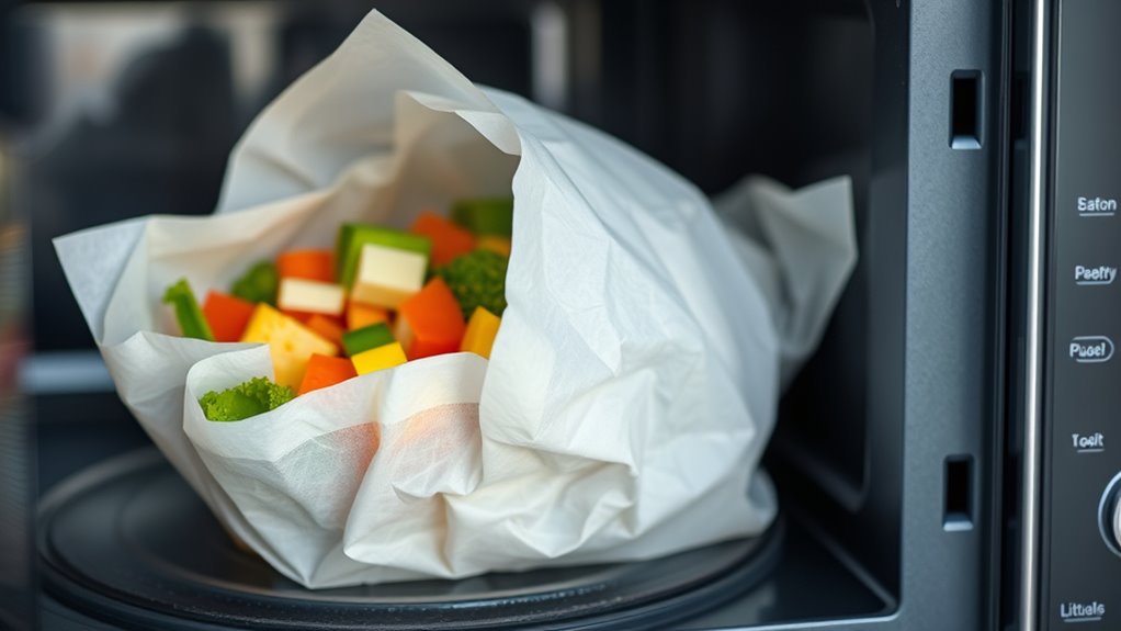 use parchment for even heating