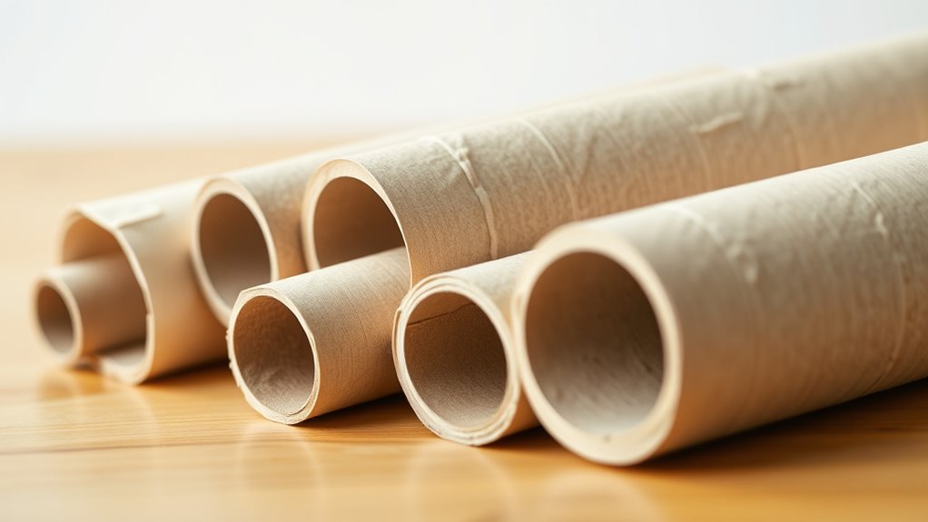 varied toilet paper tube sizes